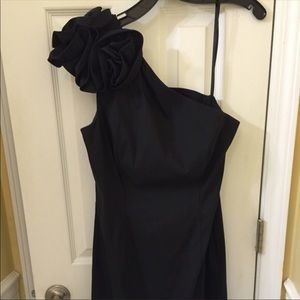 One shoulder beautiful little black dress